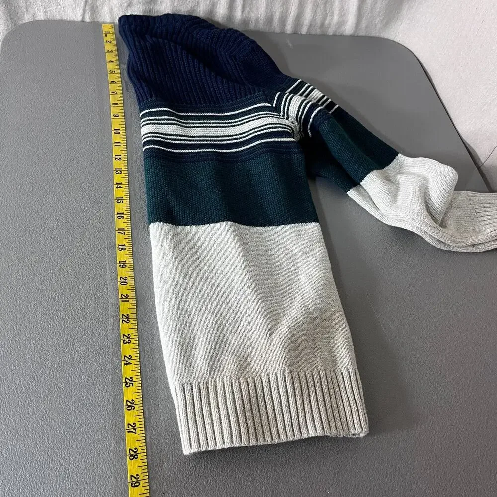 Vintage 90s American Eagle Mens Sweater Small Ribbed Knit Striped Wool Blend Y2K - Picture 9 of 10